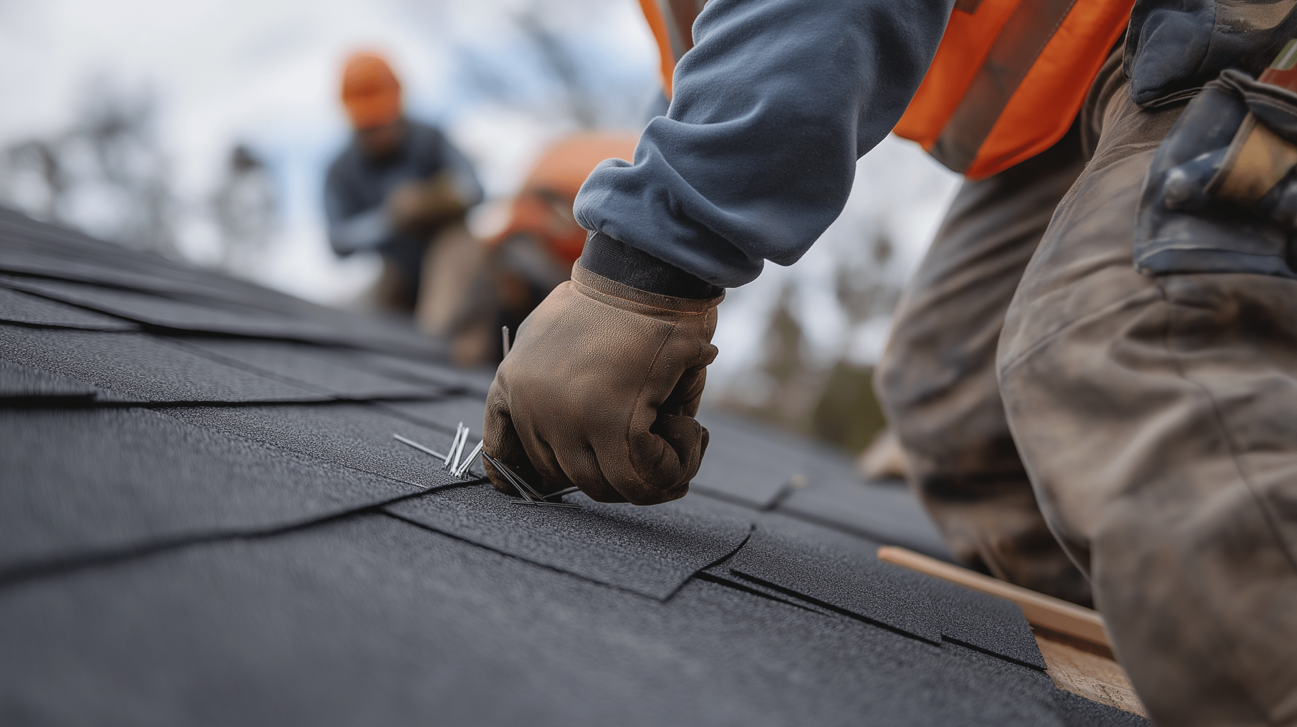 Dak aan het repareren